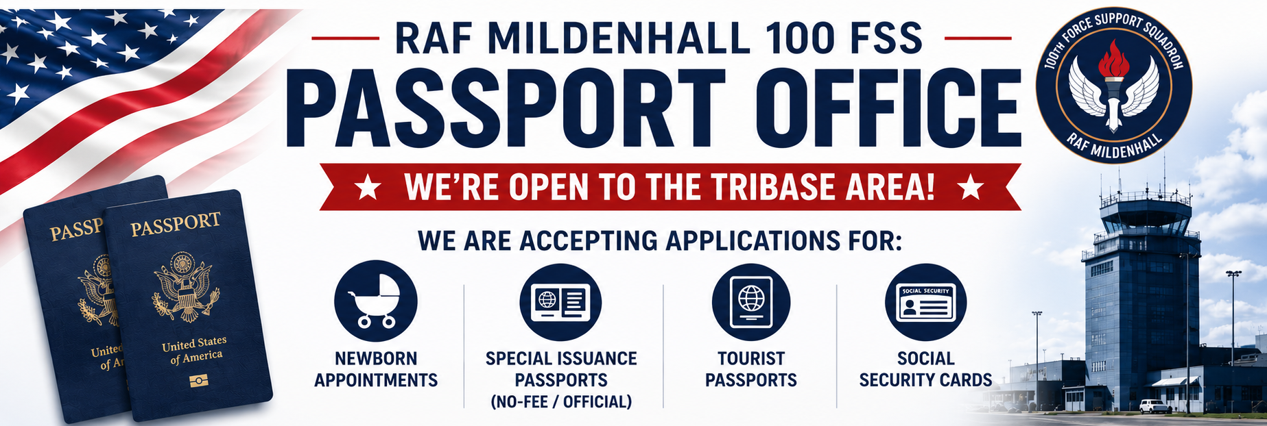 RAF Mildenhall 100 FSS Military Personnel Flight Passports Office ...